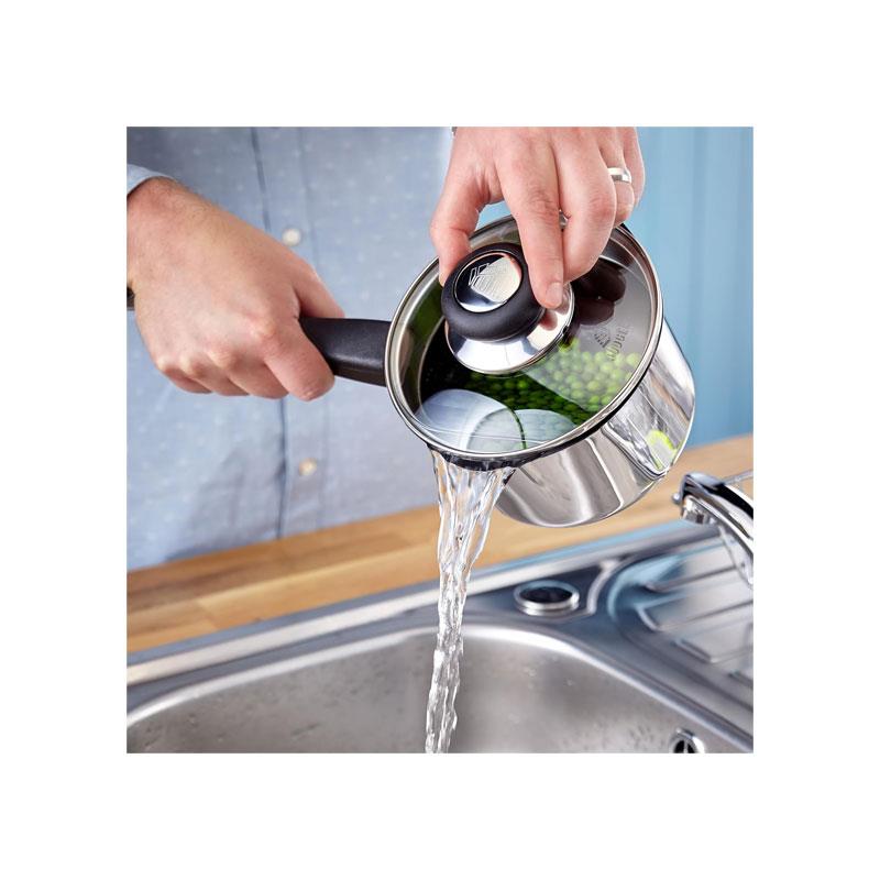 Judge Vista Non-Stick Milk Pan 14cm/900ml Stainless Steel Silver - Image 3