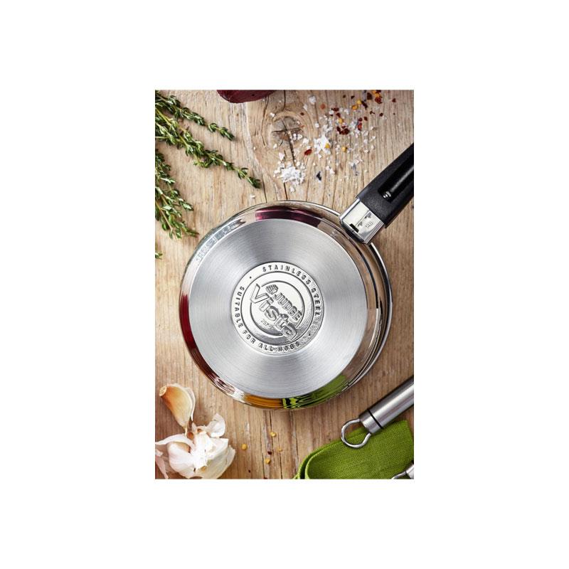 Judge Vista Non-Stick Milk Pan 14cm/900ml Stainless Steel Silver - Image 6
