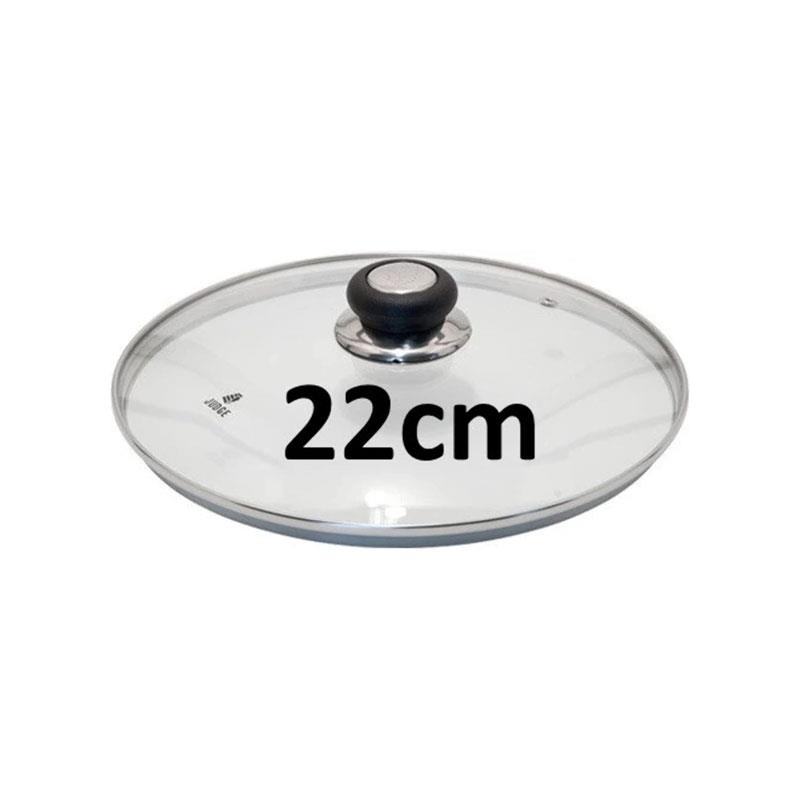 Judge Vista Spare Saucepan Replacement Glass Lid 22cm Shatterproof Vented Silver