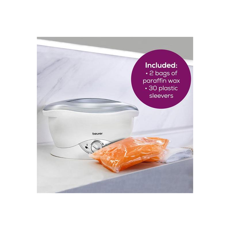 Beurer MP70 Paraffin Wax Bath For Supple And Soft Skin On Your Hands Feet And Elbows 2 x 450g of Scented Paraffin Wax And Plastic Foils White - Image 3