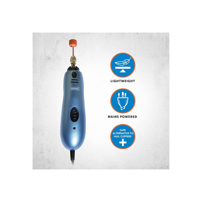 Wahl Electric Nail Grinder Dog Nail Filing Kit Mains Powered Lightweight With Attachments Blue - Image 2