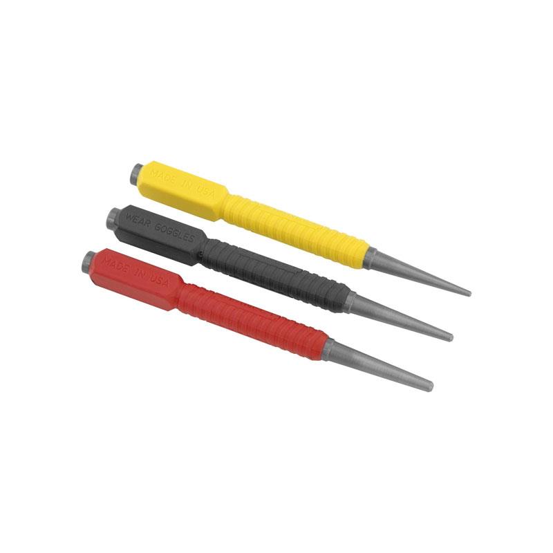 Stanley Stanley DynaGrip Metal Nail Punch Set 3 Piece Alloy Steel Multicolour