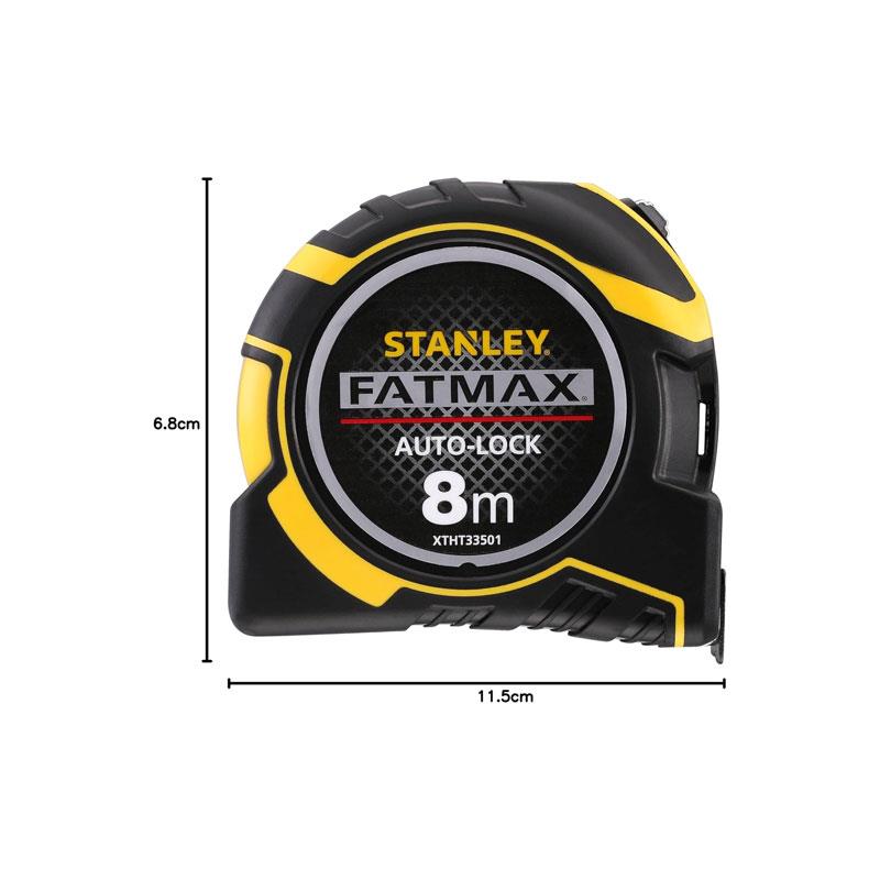 Stanley FatMax Autolock 8m Tape Measure Metric Yellow/Black - Image 3