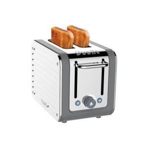 Dualit Architect 2 Slice Toaster 1200W Extra Wide Slots Grey Stainless Steel Trim