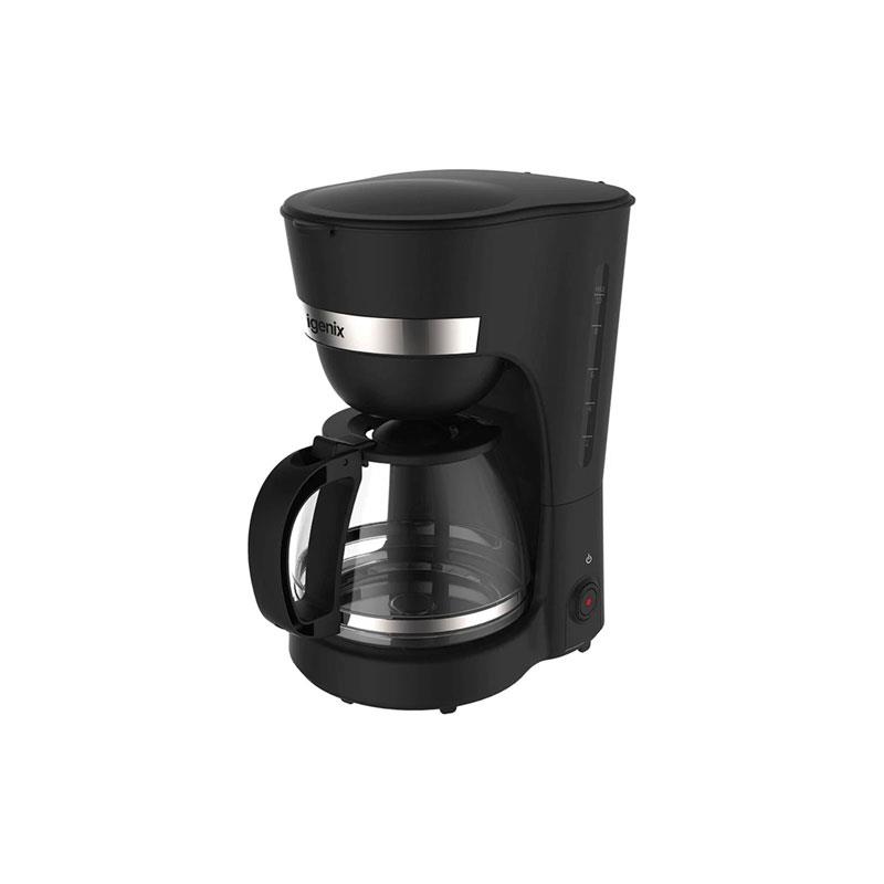 Igenix 1.25L Filter Coffee Maker 750W Anti Drip Keep Warm Black