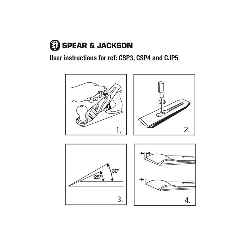 Spear & Jackson Carpenters No.4 Smoothing Plane Silver/Black - Image 7