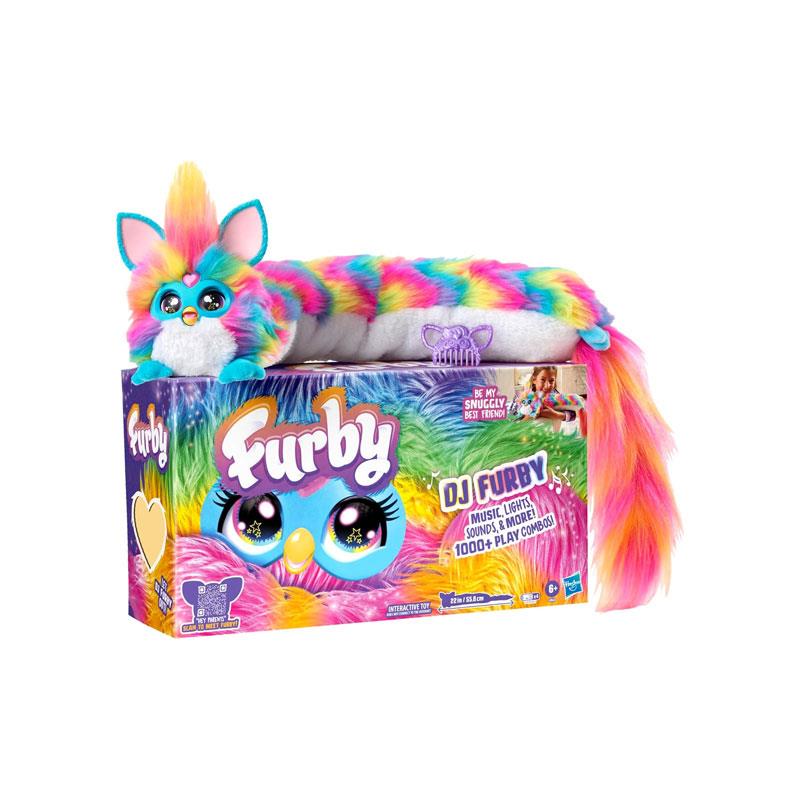 Furby DJ Furby Rainbow Interactive Plush Toy Music Lights 5 Modes Multicolour
