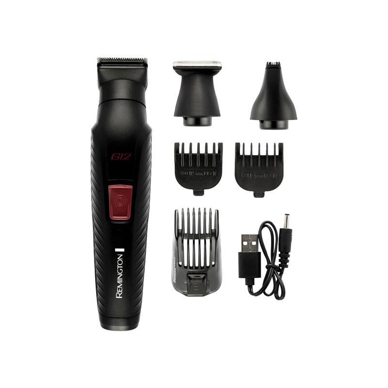 Remington G12 Graphite Series 12-in-1 Multi Grooming Kit Beard Hair Trimmer USB Rechargeable 40min Runtime Metallic Silver