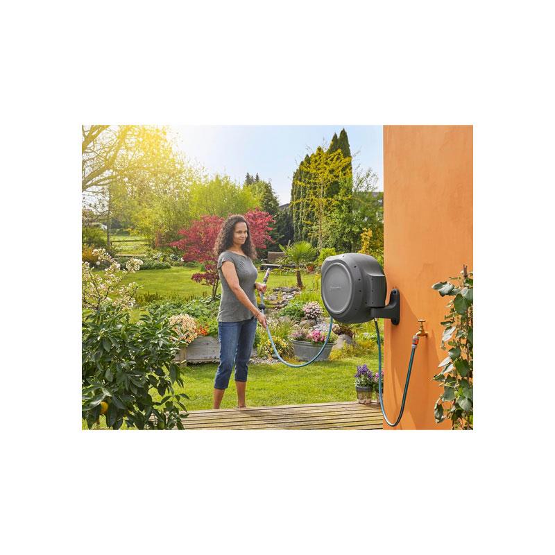Gardena Wall-Mounted Hose Box Roll Up 30 Hose Reel Automatic Multicolour - Image 4