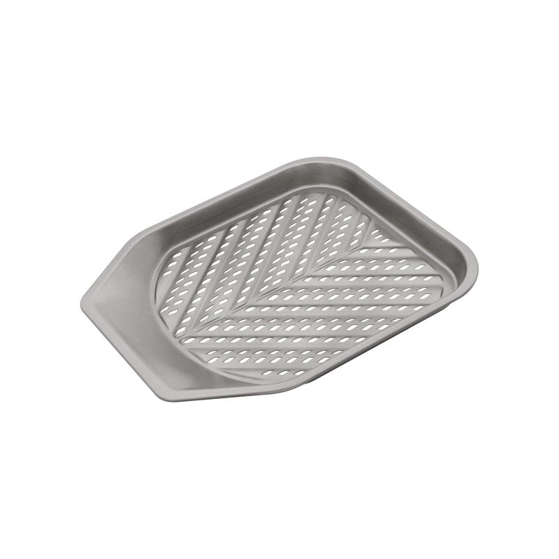 Judge Perforated Chip Tray, Grey, Non-Stick, Heavy Duty Stainless Steel, 28 x 28 x 2.5 cm