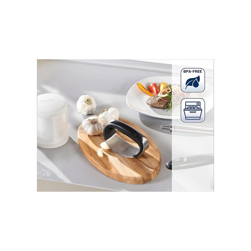 Leifheit Knobi King Garlic Press Ginger Crusher Stainless Steel Black - Image 4