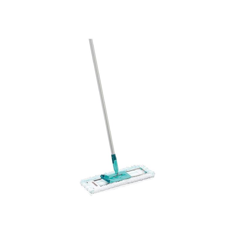 Leifheit Profi XL Floor Mop Microfibre Flat Mop 42cm Aluminium Handle Blue Green