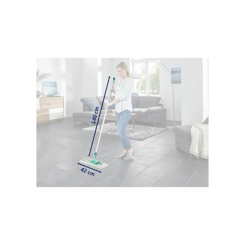 Leifheit Profi Floor Mop Large With Micro Duo For All Round Floor Cleaning Blue/Green - Image 2