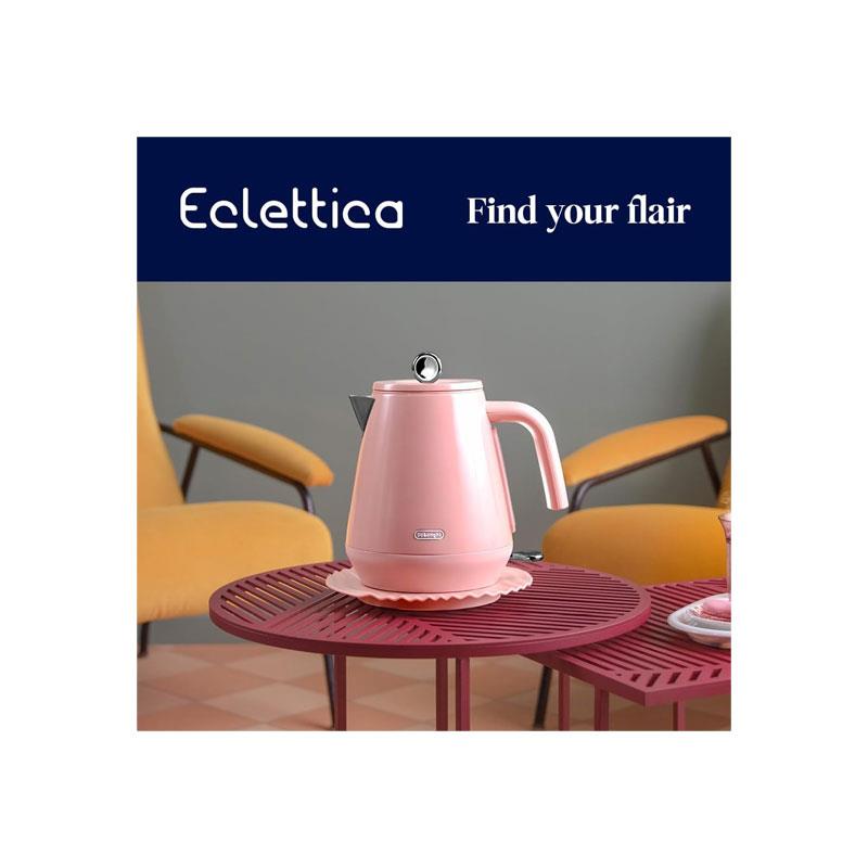 Delonghi Eclettica Electric Jug Kettle Stainless Steel 3000W 1.7 Litre Playful Pink - Image 9