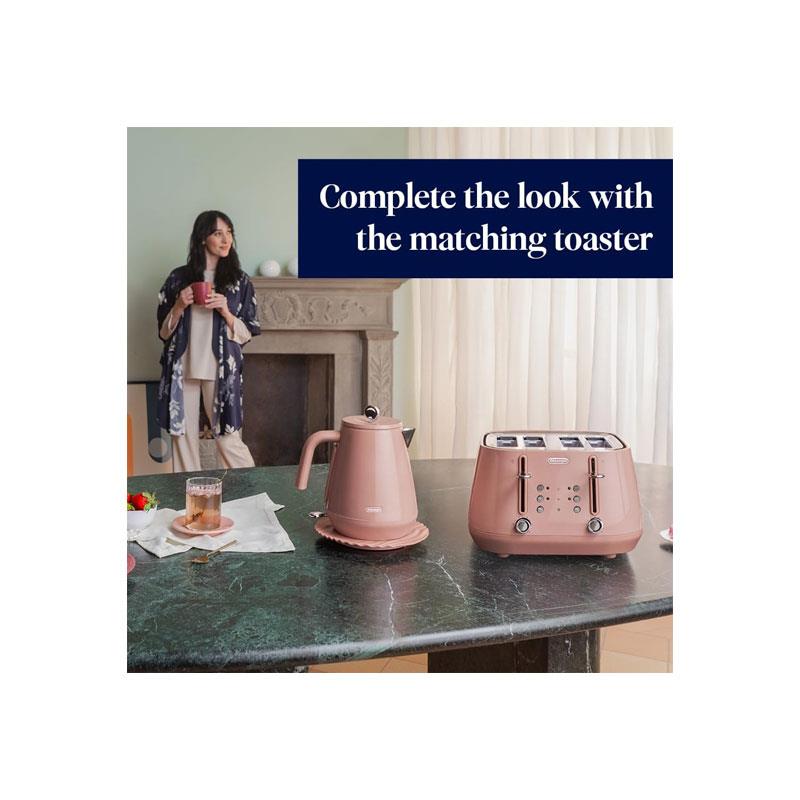 Delonghi Eclettica Electric Jug Kettle Stainless Steel 3000W 1.7 Litre Playful Pink - Image 10