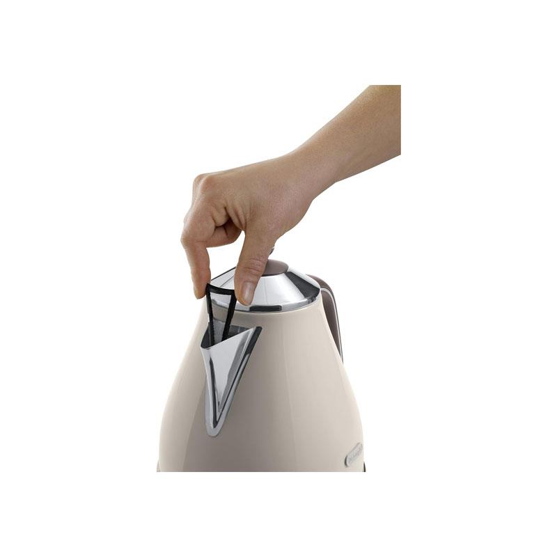 Delonghi Icona Vintage Electric Kettle Stainless Steel 3000W 1.7 Litres Beige - Image 4