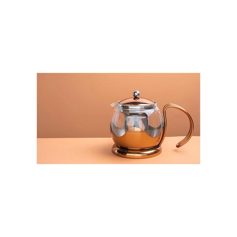 La Cafetiere Izmir Glass Tea Infuser 2-Cup Teapot Copper 3 La Cafetiere Izmir Glass Tea Infuser 2-Cup Teapot Copper - Image 3