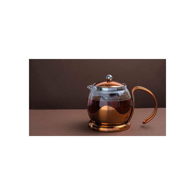 La Cafetiere Izmir Glass Tea Infuser 2-Cup Teapot Copper 5 La Cafetiere Izmir Glass Tea Infuser 2-Cup Teapot Copper - Image 5
