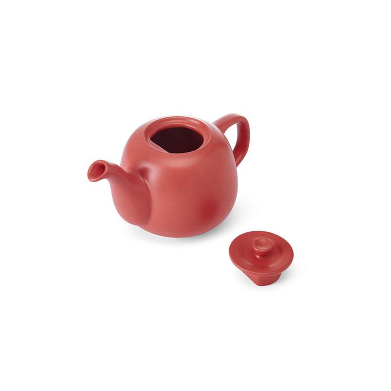 La Cafetiere Classic Teapot Stoneware 600ml Red 2 La Cafetiere Classic Teapot Stoneware 600ml Red - Image 2