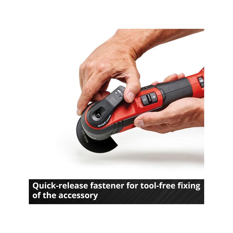 Einhell TP-MG 18 Li BL - Solo Professional Cordless Multi Tool With Accessories 18V Power X-Change Without Battery Black/Red - Image 8