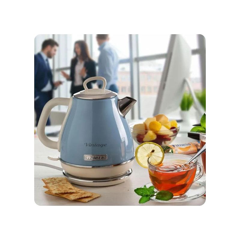 Ariete Vintage Retro Style Cordless Jug Kettle 1600W 1 Litre - Blue - Image 4