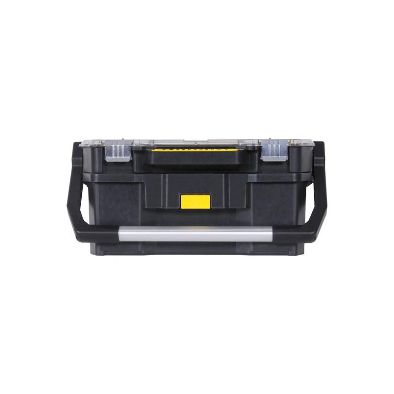 Stanley Tote Plus Toolbox Organizer 19 Inch Heavy Duty Plastic Tool Box Black/Yellow - Image 4