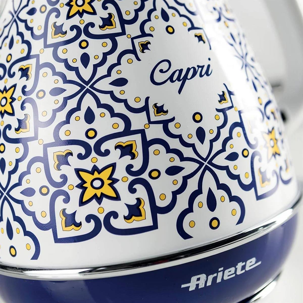 Ariete Capri Electric Jug Kettle 1.7 Litre Stainless Steel 2000W 360° Cordless Base Removable Filter Blue And White - Image 5
