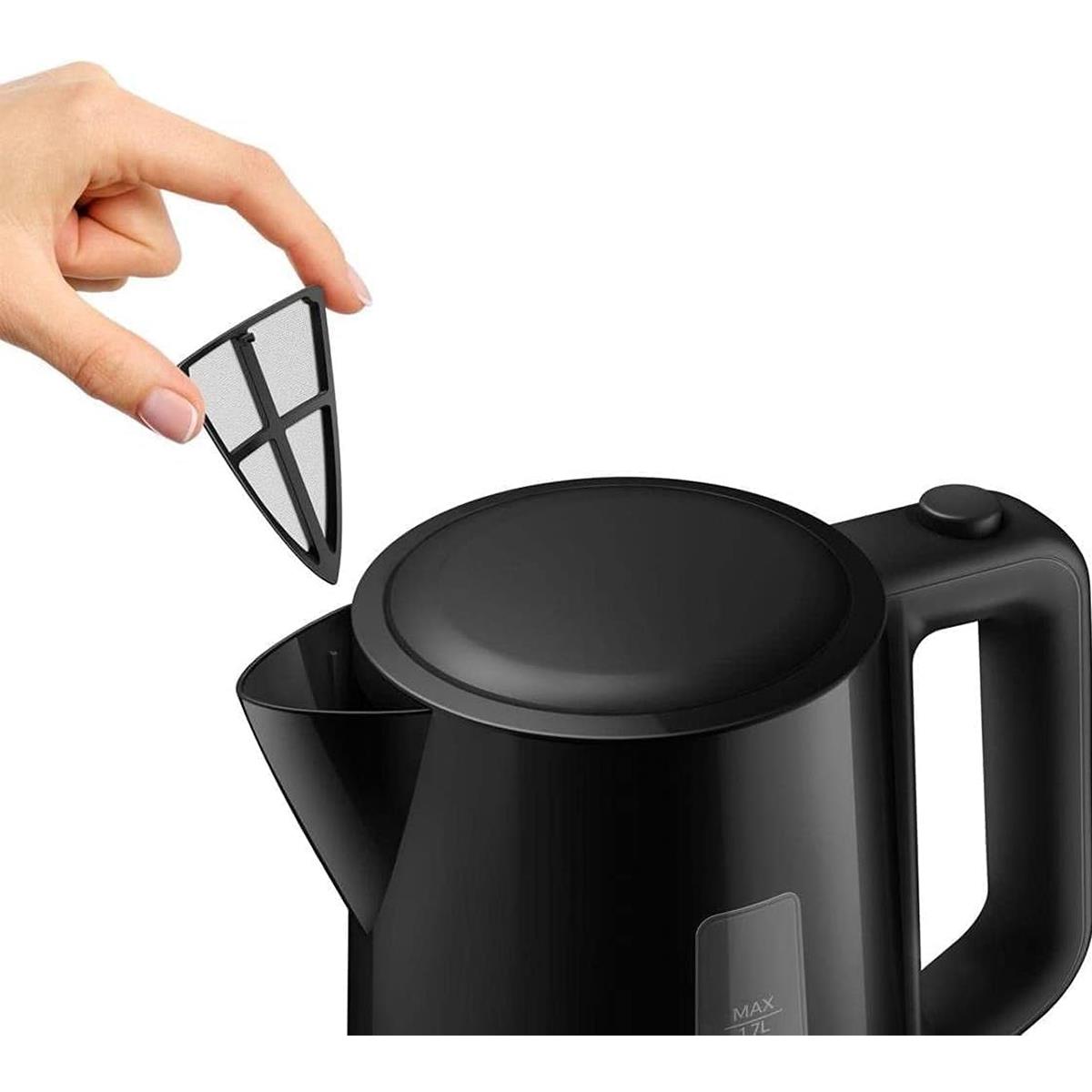 Philips Series 3000 Electric Kettle 1.7 Litre 2200W Plastic Cordless Fast Boil With Removable Filter & Pirouette Base Black - Image 4