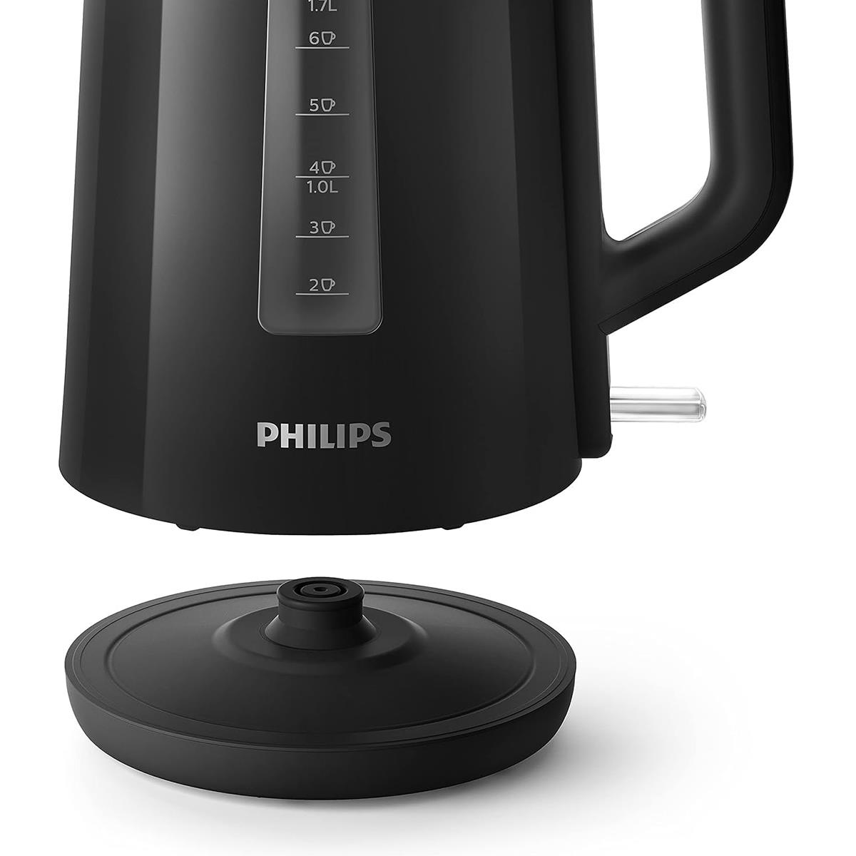 Philips Series 3000 Electric Kettle 1.7 Litre 2200W Plastic Cordless Fast Boil With Removable Filter & Pirouette Base Black - Image 5