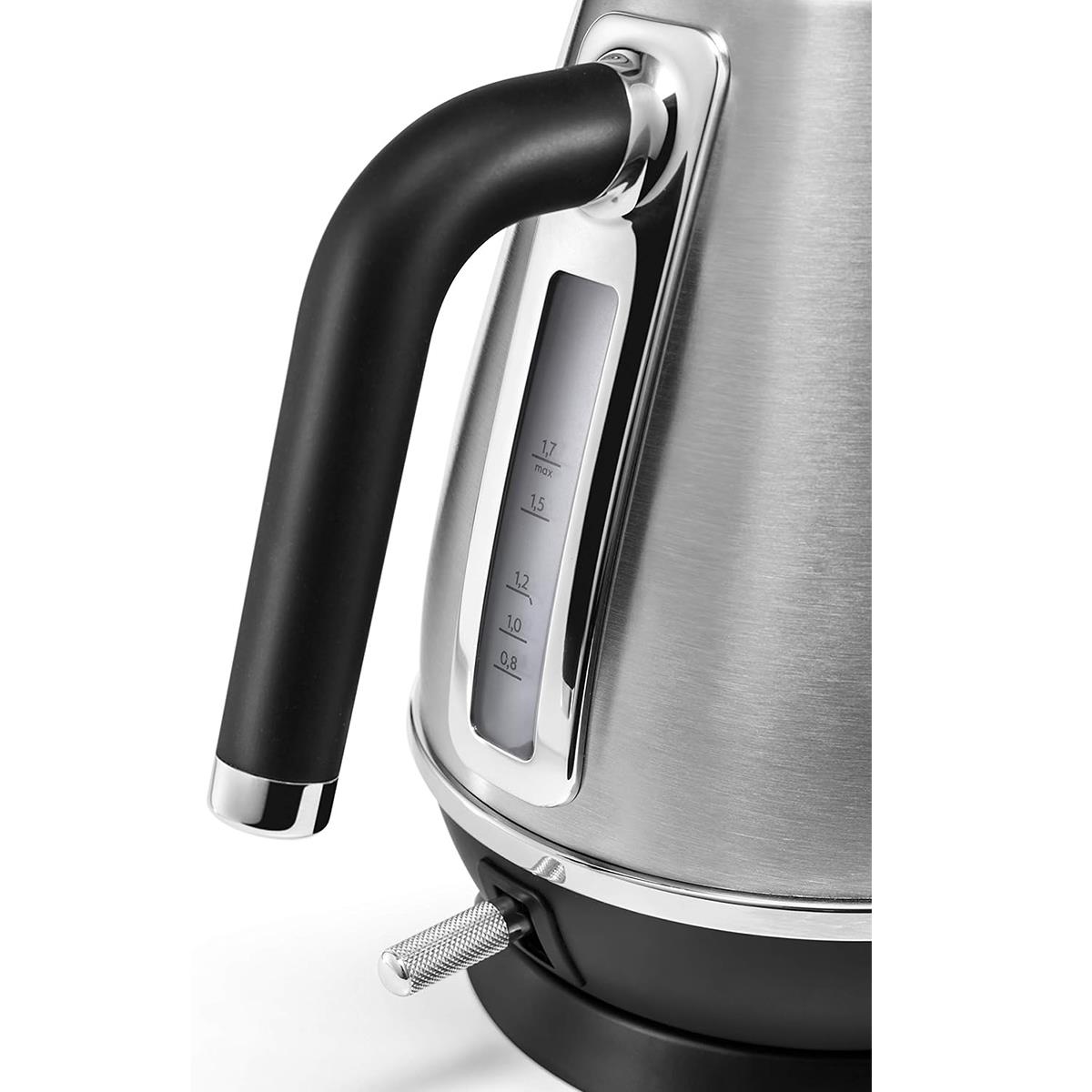 Delonghi Distinta X Electric Kettle 1.7 Litre 3000W Stainless Steel Rapid Boil With Anti-Limescale Filter Brushed Steel - Image 4