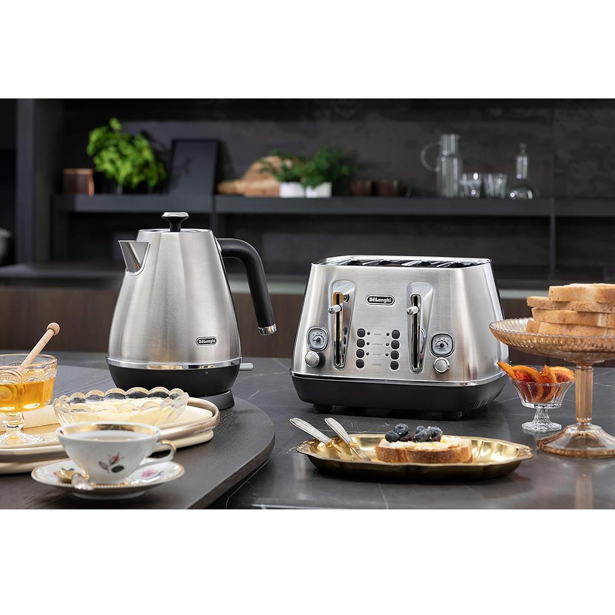 Delonghi Distinta X Electric Kettle 1.7 Litre 3000W Stainless Steel Rapid Boil With Anti-Limescale Filter Brushed Steel - Image 6