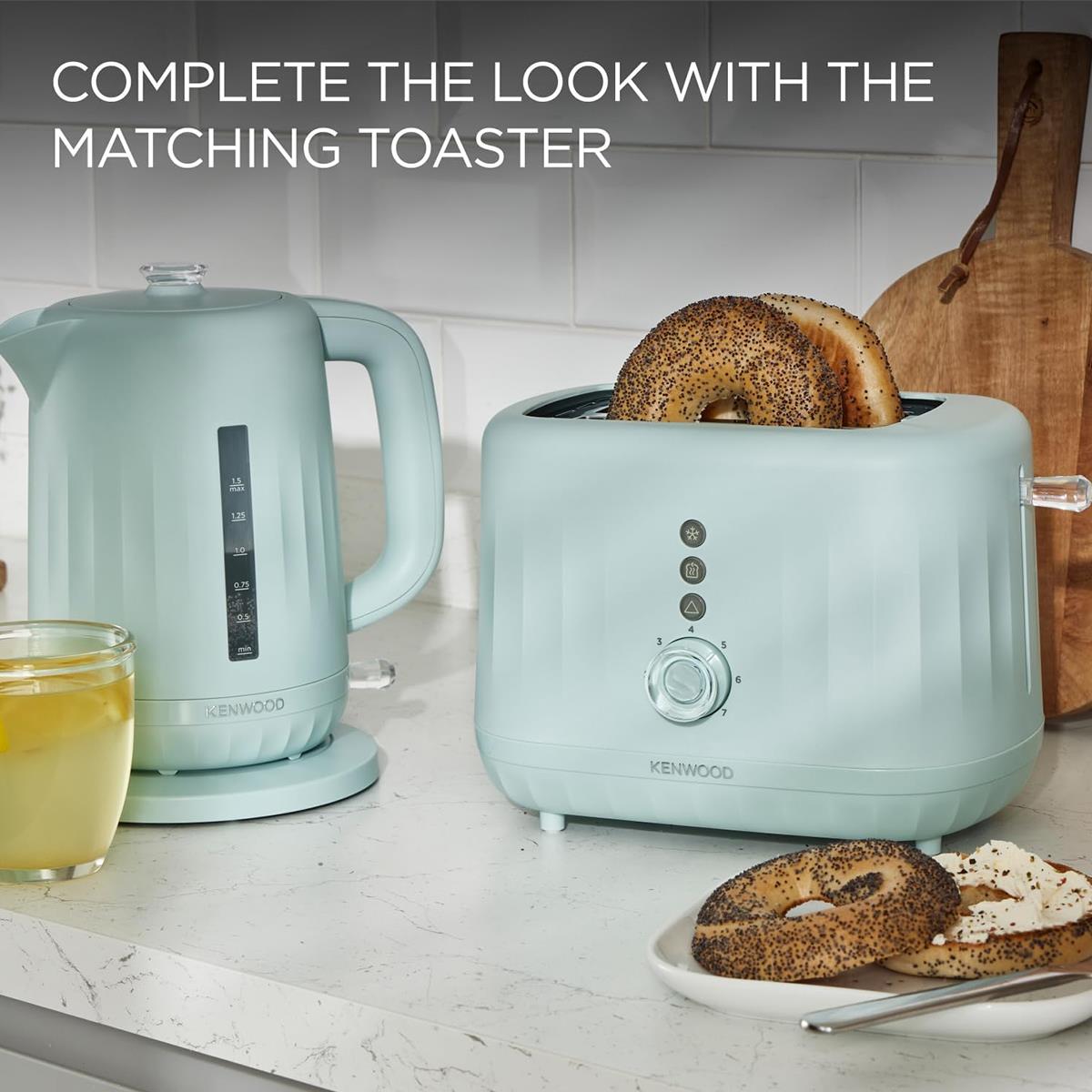 Kenwood Ripple Electric Jug Kettle 1.5 Litre 3000W Plastic Cordless With 360° Swivel Base Removable Filter Eggshell Blue - Image 8