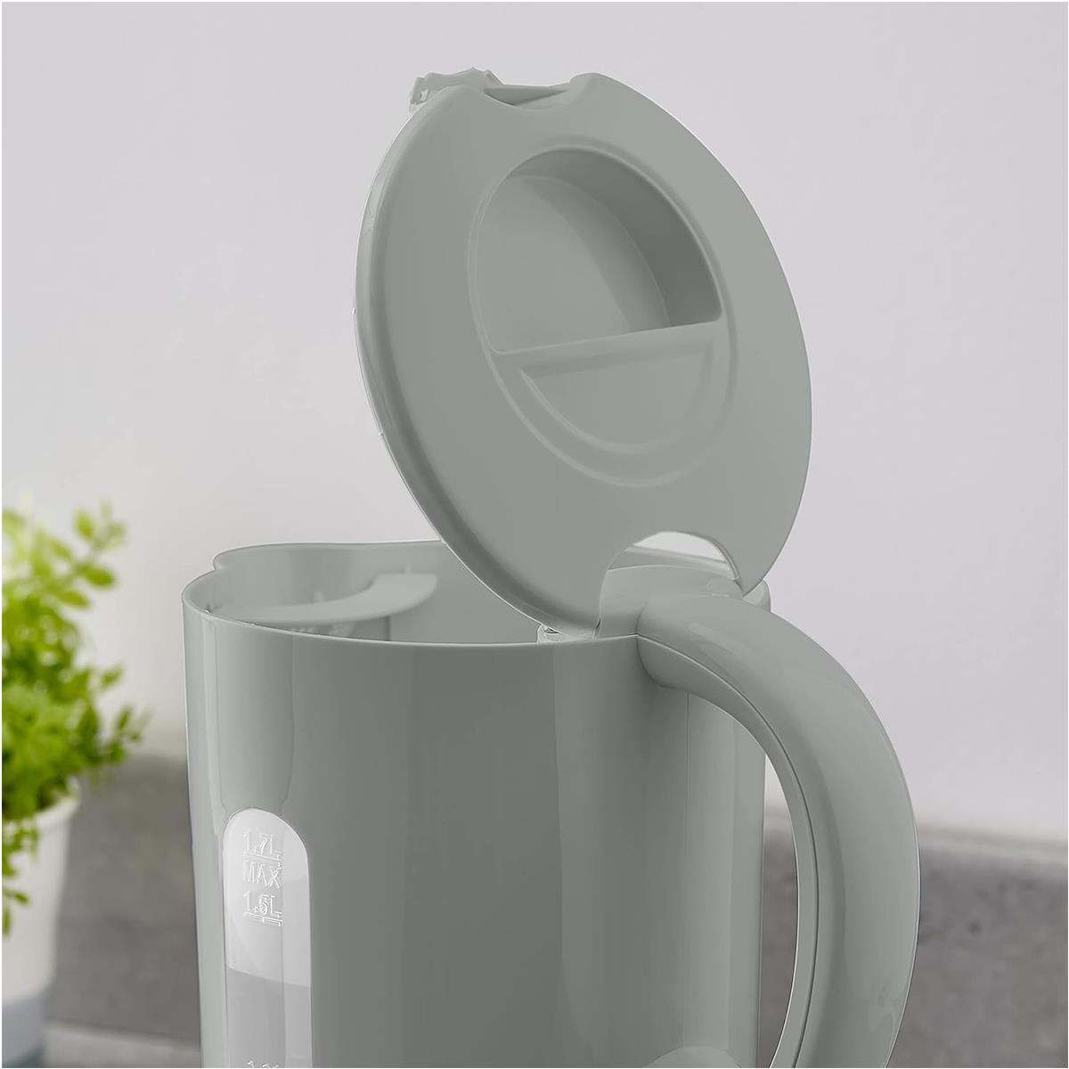 Tower Presto Electric Jug Kettle 1.7 Litre 2200W Plastic Rapid Boil With Removable Limescale Filter Grey - Image 6