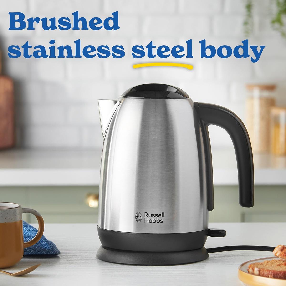 Russell Hobbs Classics Electric Jug Kettle 1.7 Litre 3000W Stainless Steel Rapid Boil With Perfect Pour Spout & Filter Brushed Steel - Image 8