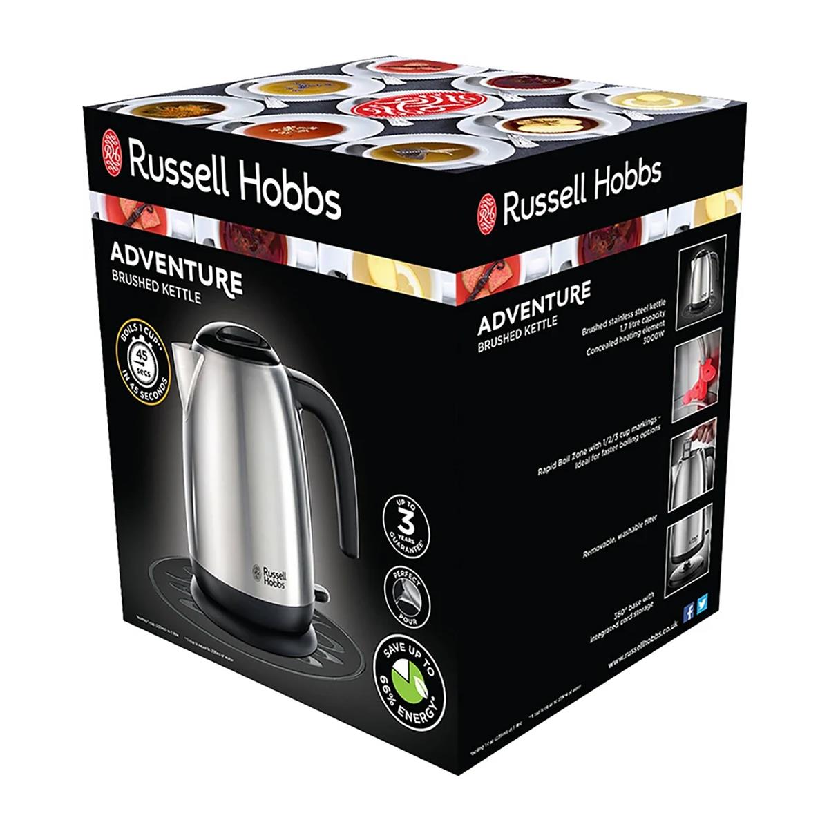 Russell Hobbs Classics Electric Jug Kettle 1.7 Litre 3000W Stainless Steel Rapid Boil With Perfect Pour Spout & Filter Brushed Steel - Image 13