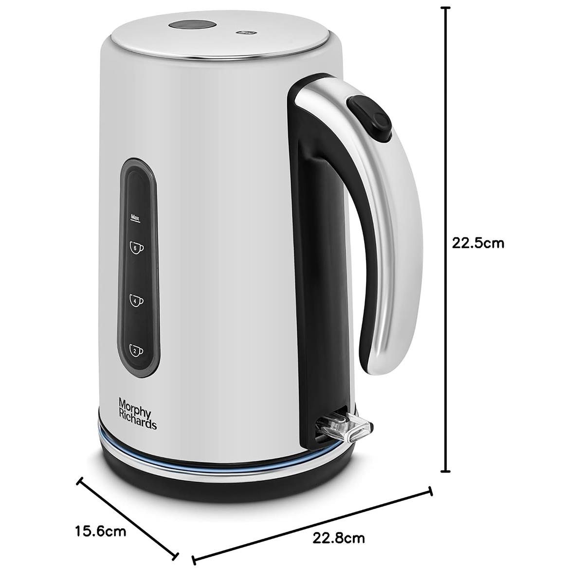 Morphy Richards Motive Jug Kettle 1.7 Litre 3000W Rapid Boil Stainless Steel Chalk With 360° Base And Anti-Scale Filter - Image 8