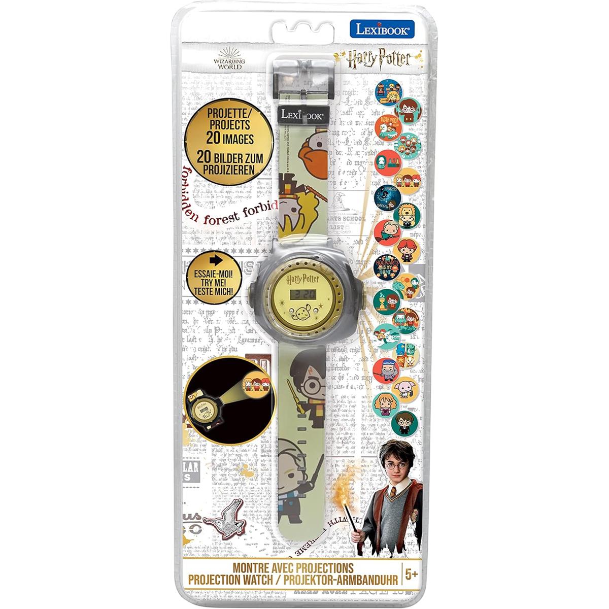Lexibook Harry Potter Digital Projection Watch Kids Silicone Strap With 20 Image Projector Black And Gold - Image 3