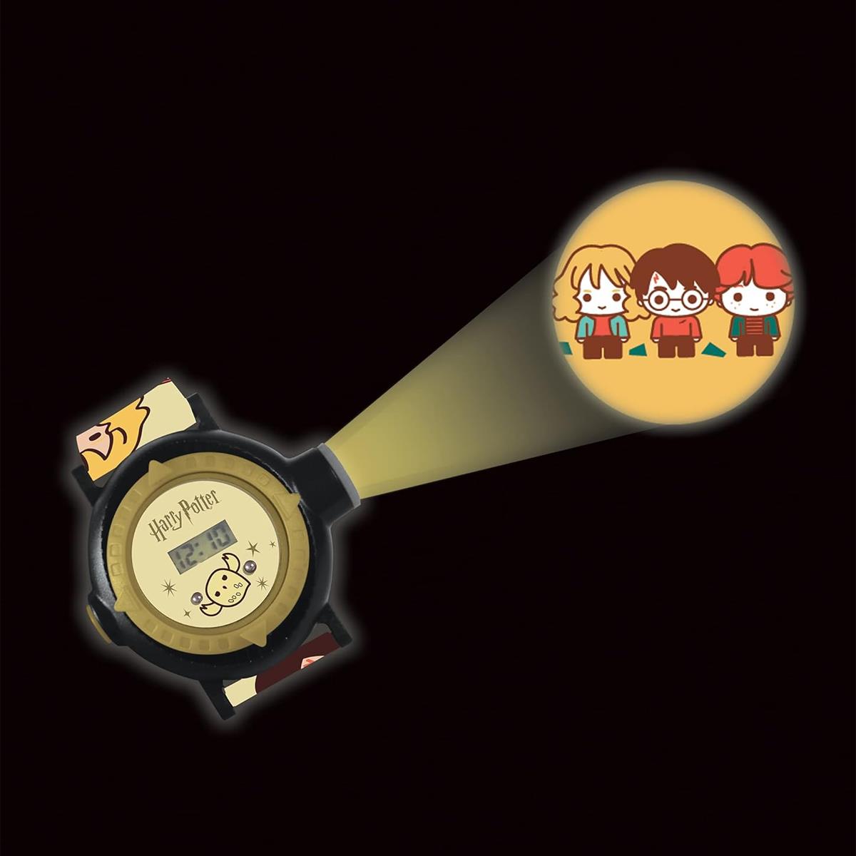 Lexibook Harry Potter Digital Projection Watch Kids Silicone Strap With 20 Image Projector Black And Gold - Image 4