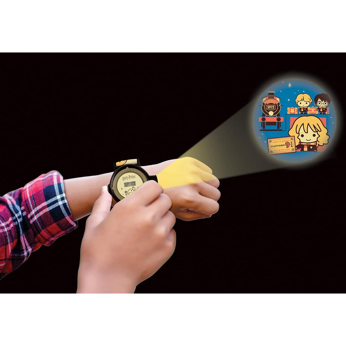 Lexibook Harry Potter Digital Projection Watch Kids Silicone Strap With 20 Image Projector Black And Gold - Image 5