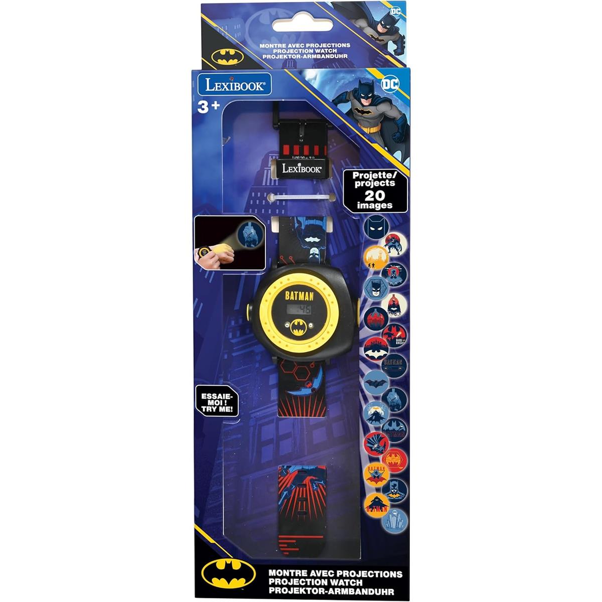 Lexibook Batman Digital Projection Watch Kids Watch With 20 Image Projector Adjustable Strap Red And Blue - Image 9