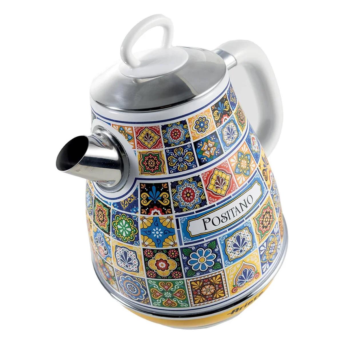 Ariete Positano Electric Retro Jug Kettle 1.7L 2200W Stainless Steel With Italian Tile Design, Anti-Scale Filter And 360° Base - Image 2