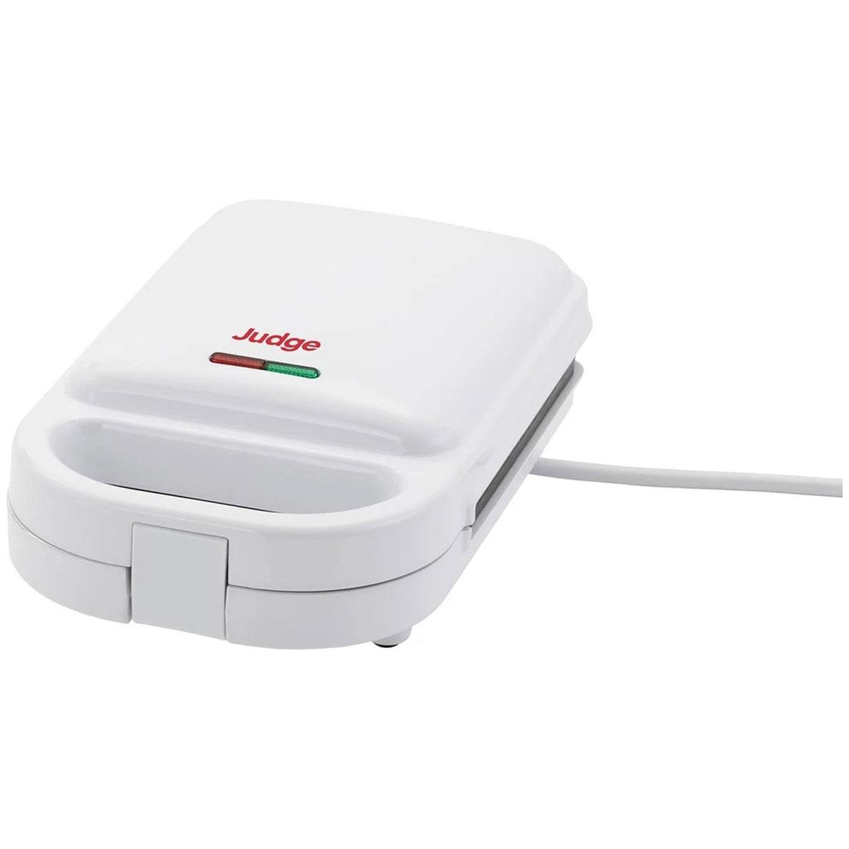 Judge Electricals Mini Grilled Cheese Sandwich Toastie Maker Single Portion Non Stick Coating White - Image 2