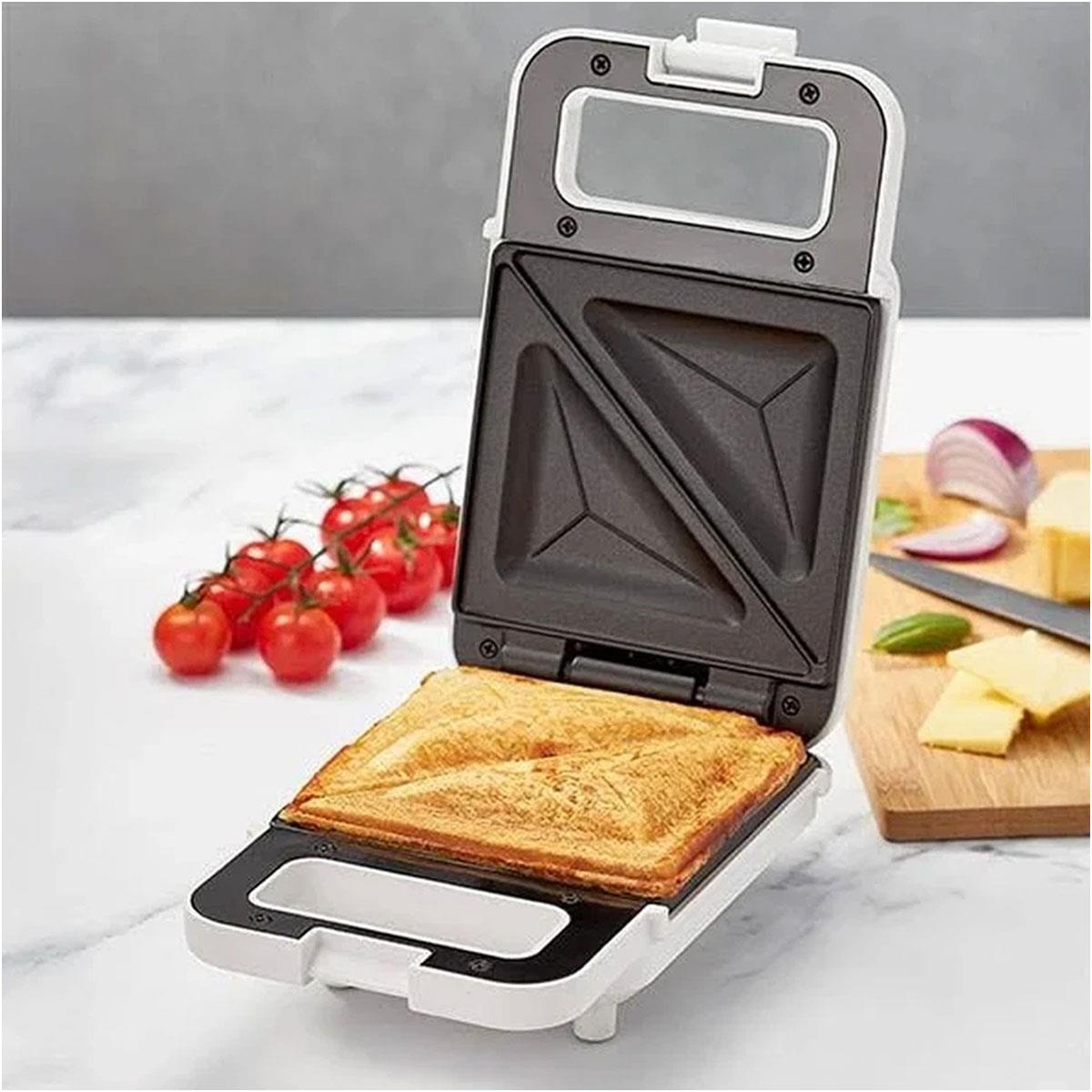 Judge Electricals Mini Grilled Cheese Sandwich Toastie Maker Single Portion Non Stick Coating White - Image 4