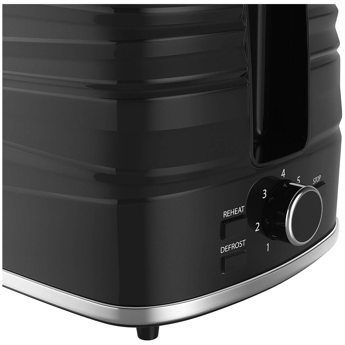 Swan Symphony 2 Slice Toaster 930W Black with 7 Browning Levels High Lift Defrost Reheat & Cancel Functions - Image 5