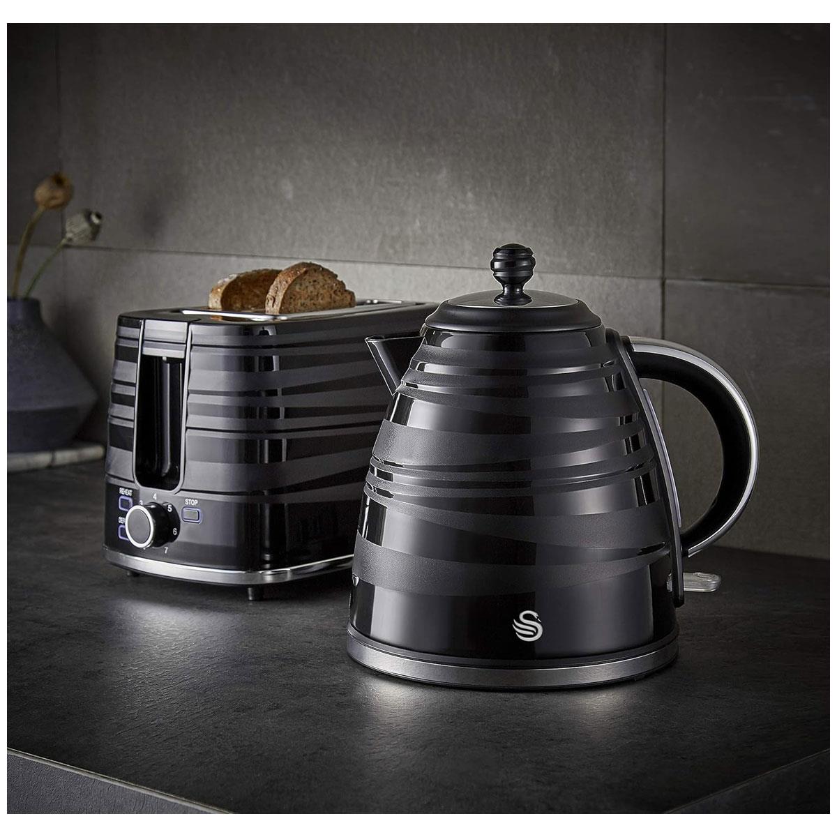 Swan Symphony 2 Slice Toaster 930W Black with 7 Browning Levels High Lift Defrost Reheat & Cancel Functions - Image 7