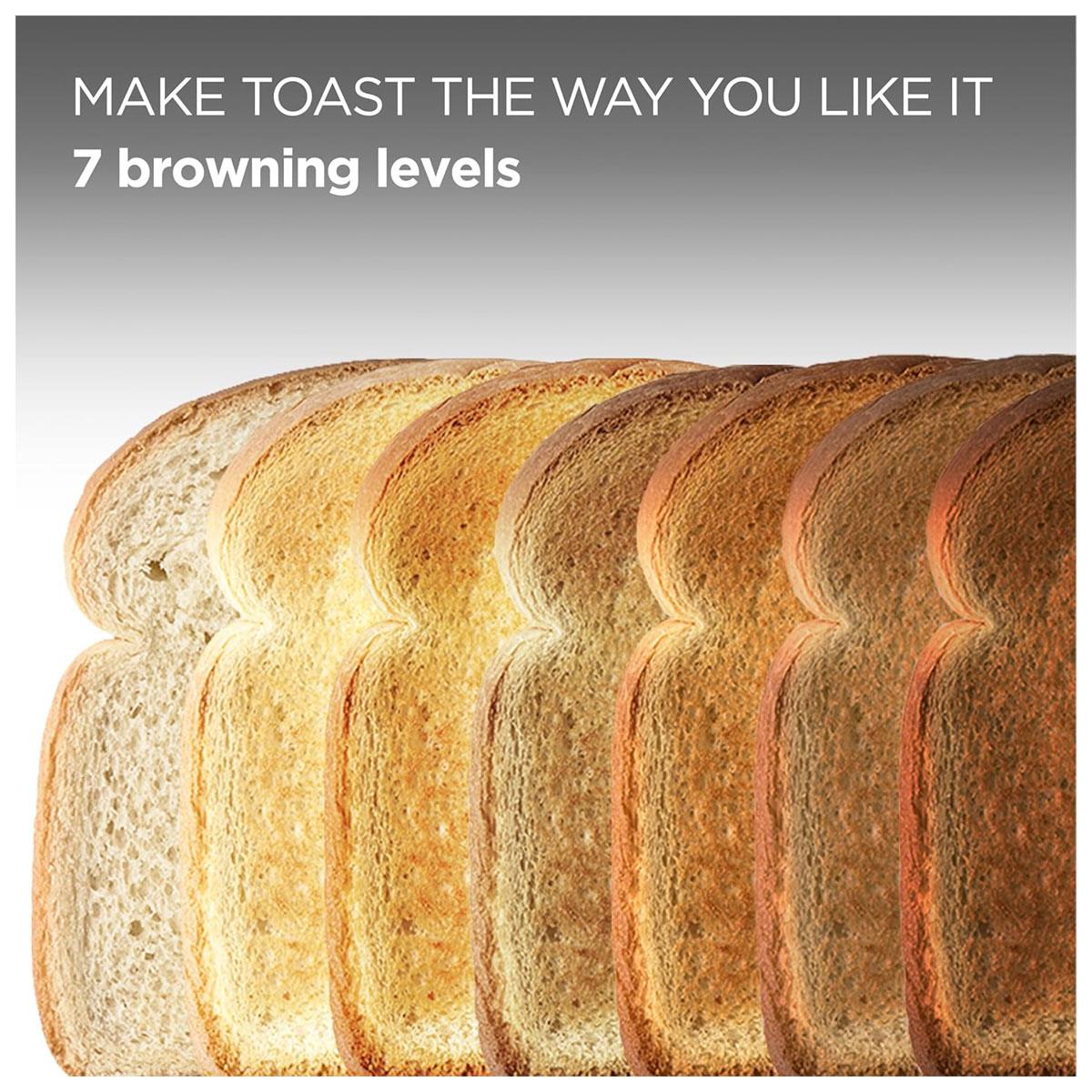 Kenwood Ripple 2 Slice Toaster 850W Eggshell Blue with 7 Browning Levels Defrost Reheat & Cancel Functions - Image 6