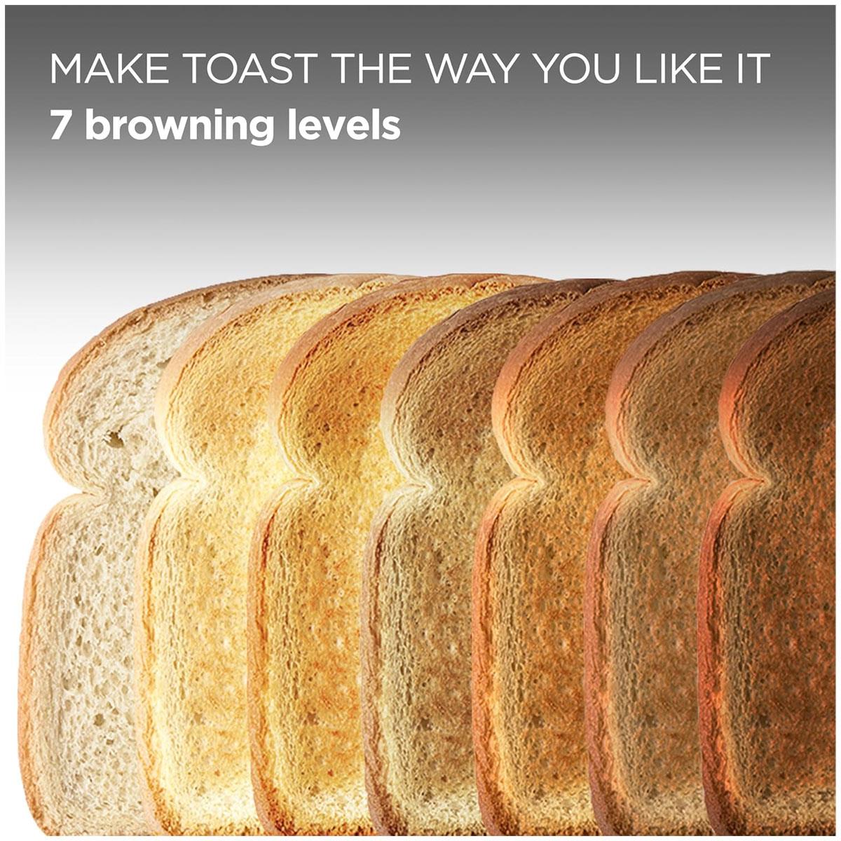 Kenwood Ripple 2 Slice Toaster 850W Storm Blue Grey with 7 Browning Levels Defrost Reheat & Cancel Functions - Image 6