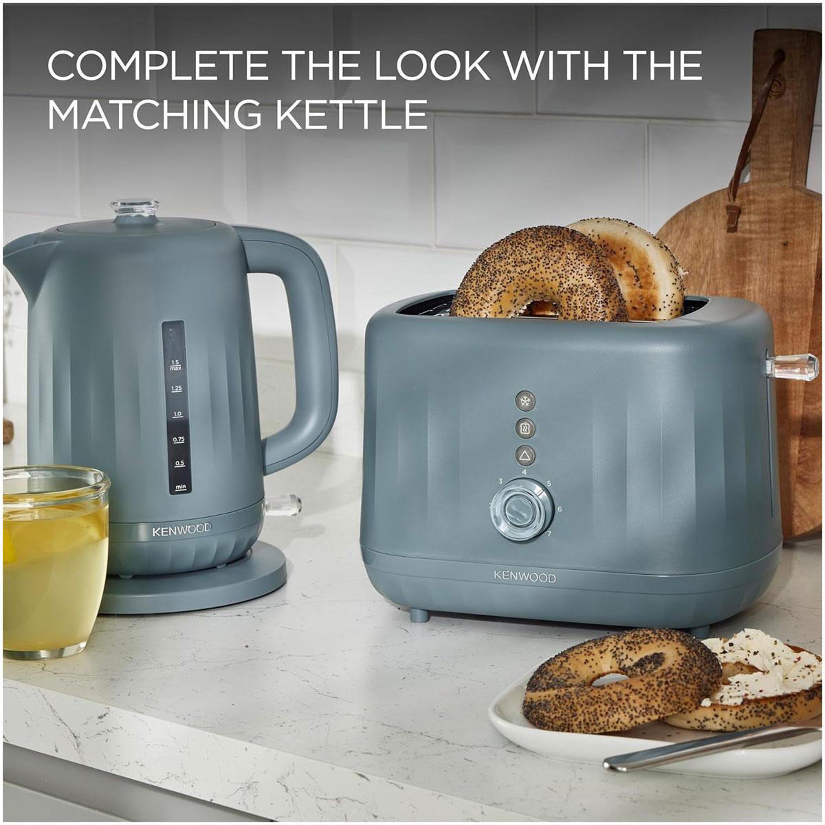 Kenwood Ripple 2 Slice Toaster 850W Storm Blue Grey with 7 Browning Levels Defrost Reheat & Cancel Functions - Image 8