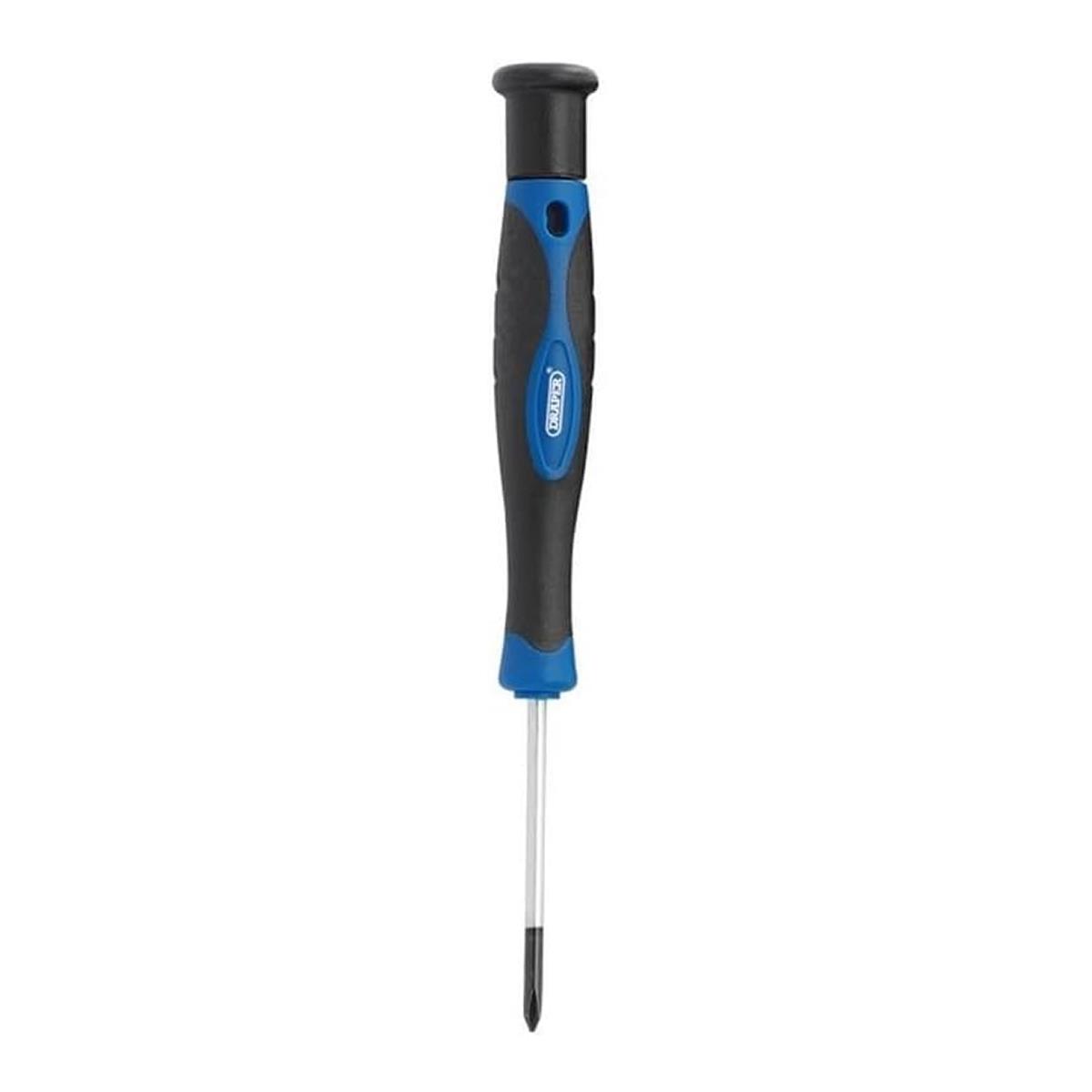 Draper Precision Screwdriver Set 12 Pieces Chrome Vanadium Steel Soft Grip Handles Blue - Image 3