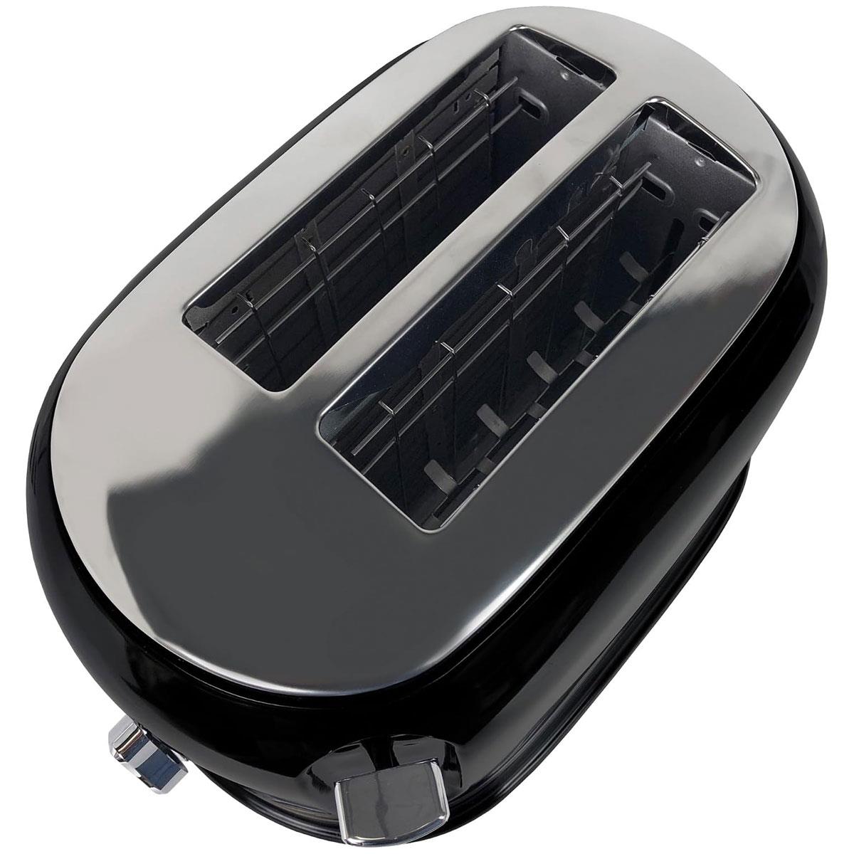 Ariete Moderna 2 Slice Toaster 815W Black with 6 Browning Levels Defrost Reheat & Cooking Functions - Image 4